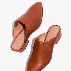 Madewell Lanna Mules English Saddle Size 9